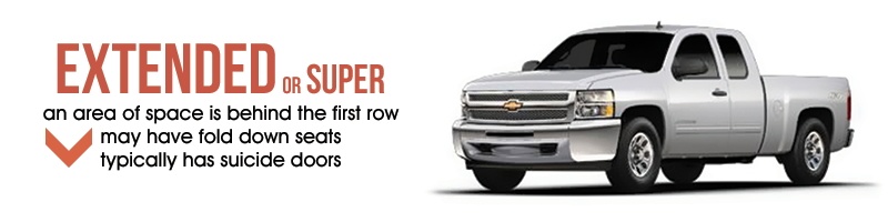 Types of Truck Cabs - Super Cab