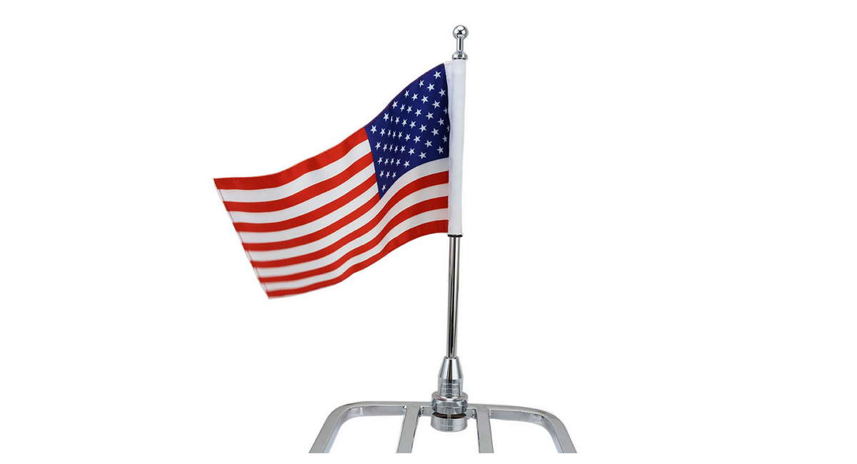 Fade-Resistant American Flag with Flag Pole Mount