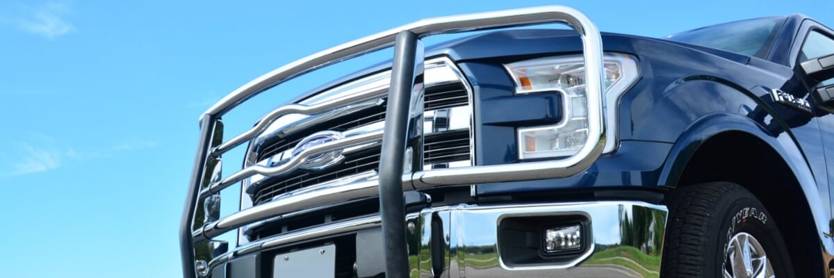 truck with a grille guard